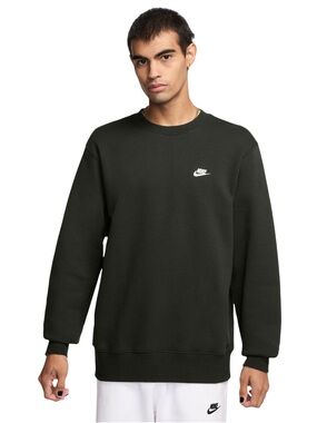 Nike Swoosh Crewneck Sweatshirt Men’s Small Black Pullover Athletic Casual